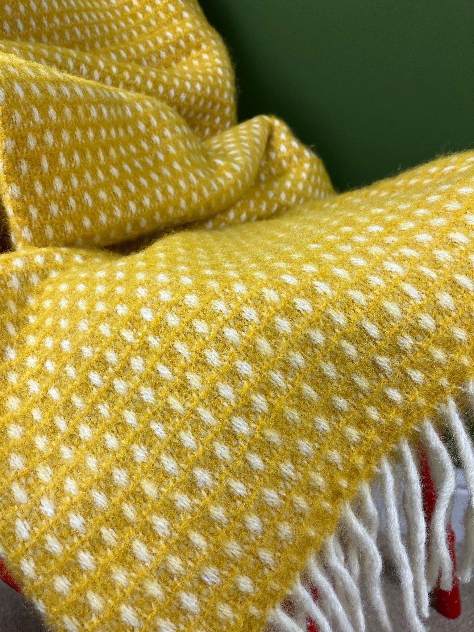 Yellow Wool Throws