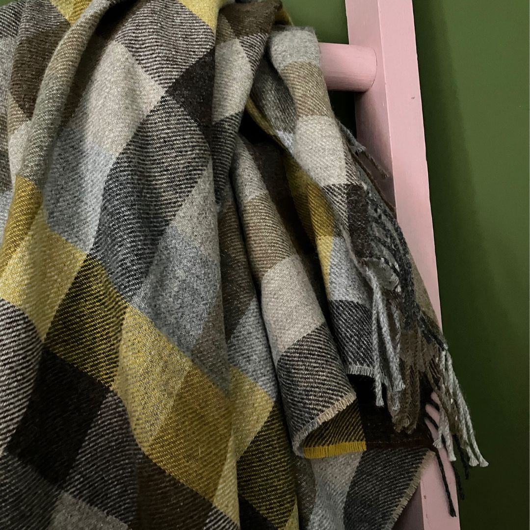 checked wool throw