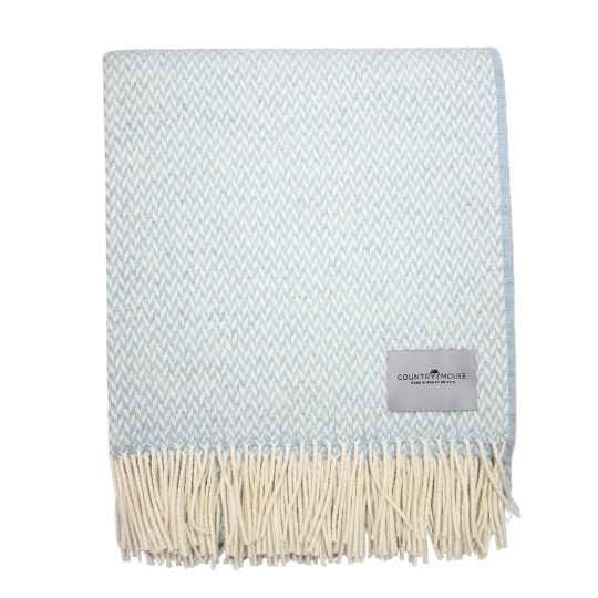aquamarine merino wool throw