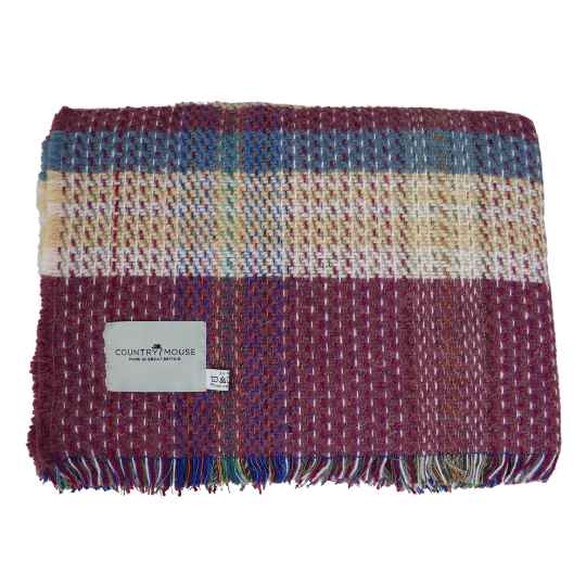 berry crumble recycled wool throw