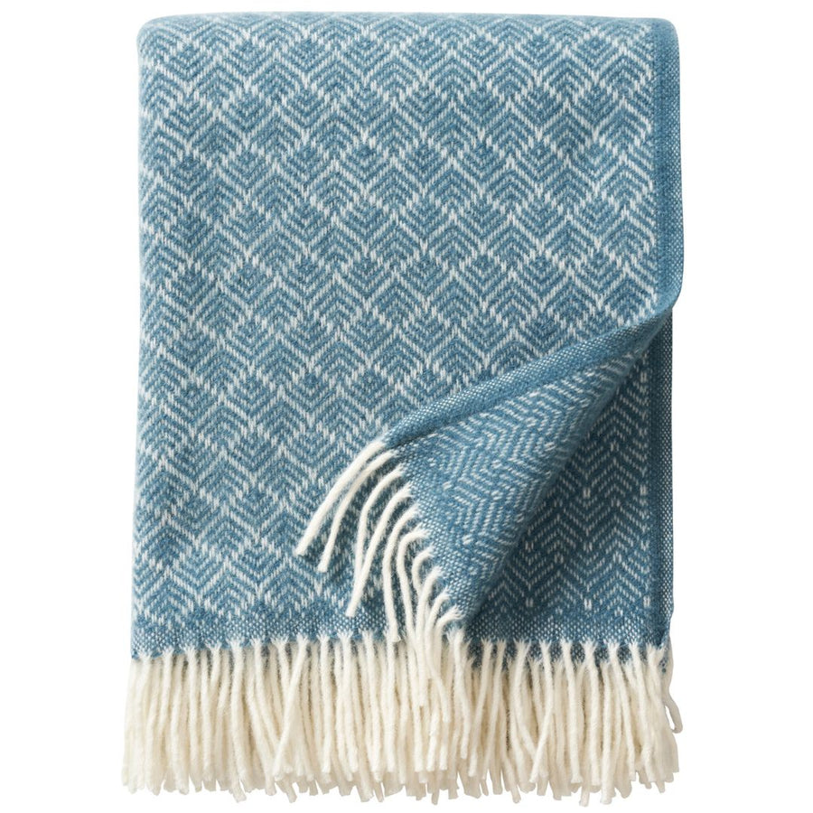 Blue Pampas wool throw