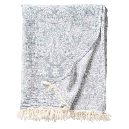 blue sunflower cotton throw