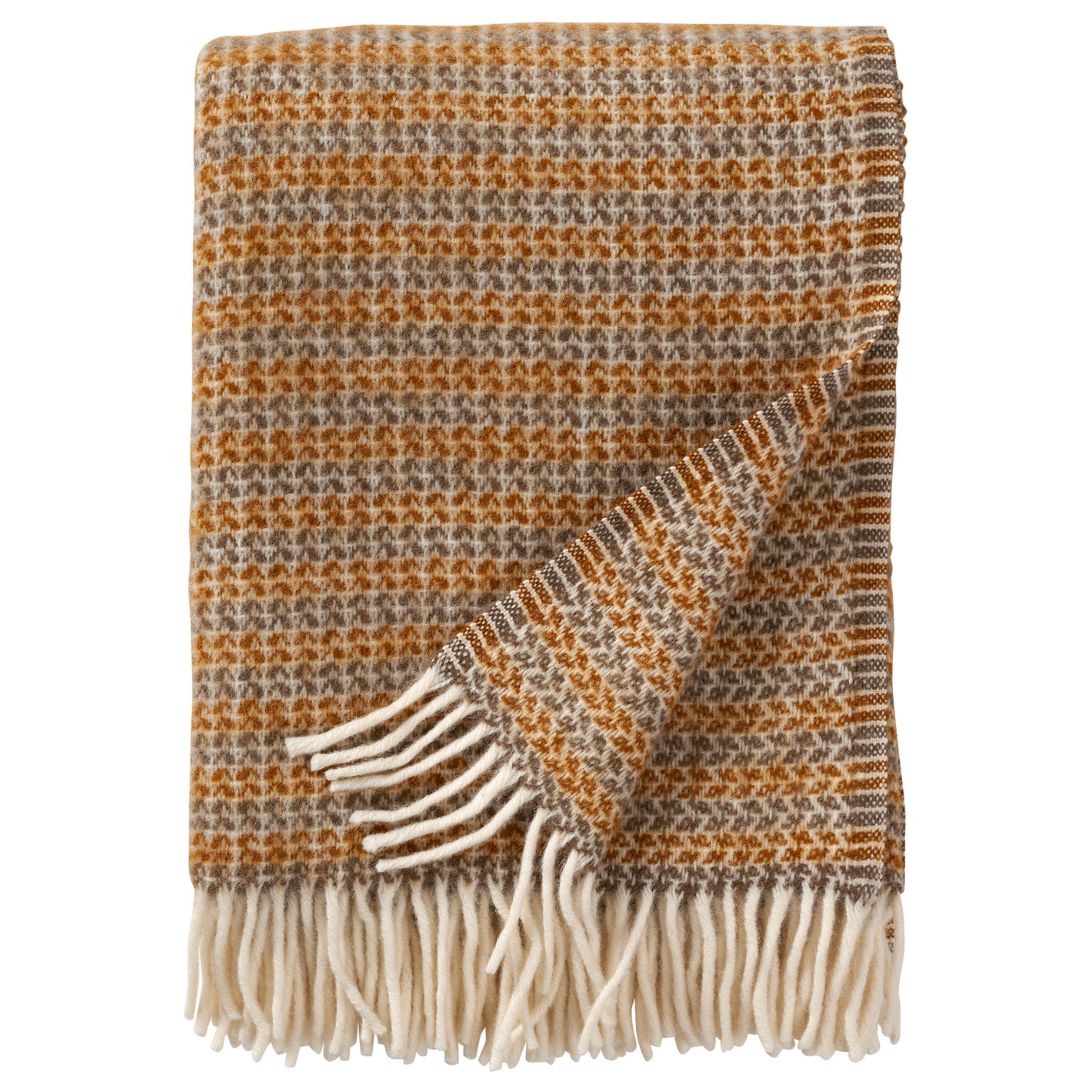 curve crème caramel wool throw