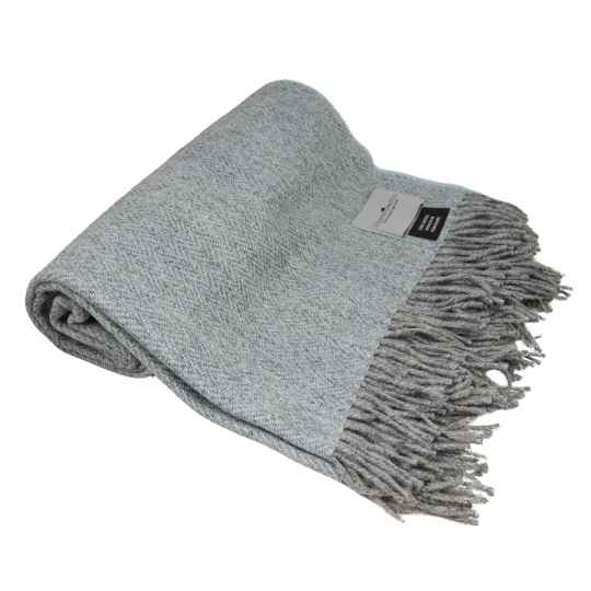 duck Egg Recycled wool throw rolled