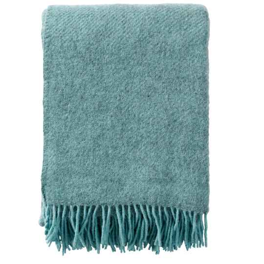 gotland turquoise wool throw