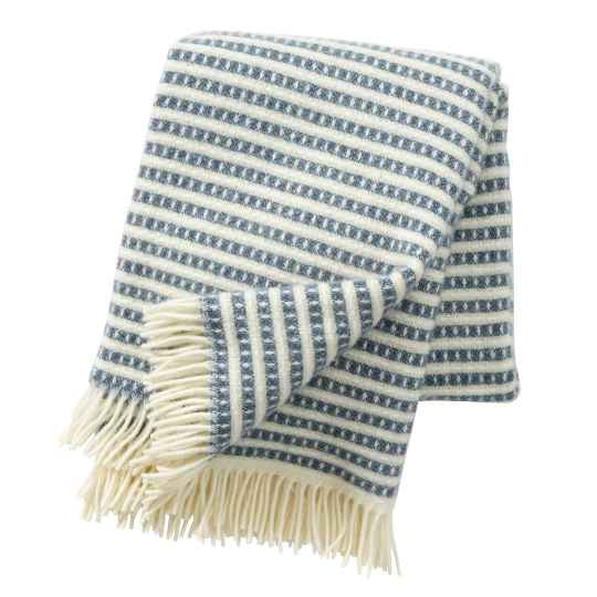 olle smokey blue wool throw