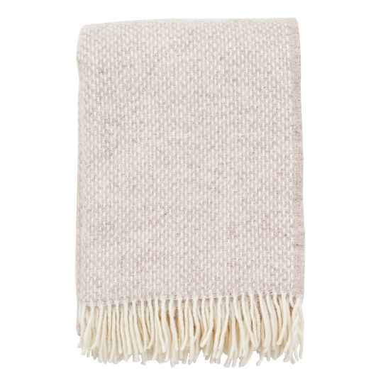 preppy beige wool throw