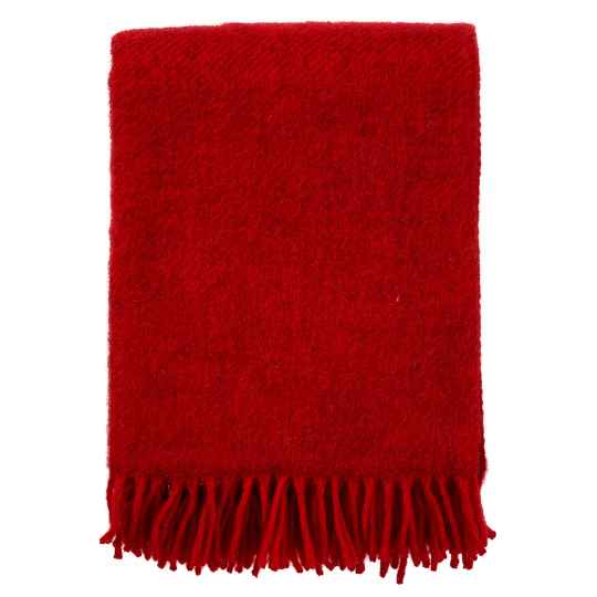 Red Gotland wool throw