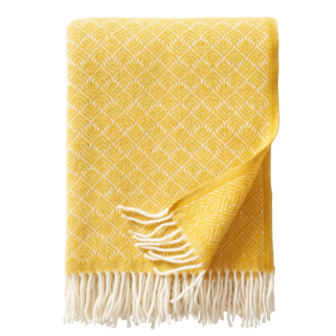 Yellow Pampas Wool Throw