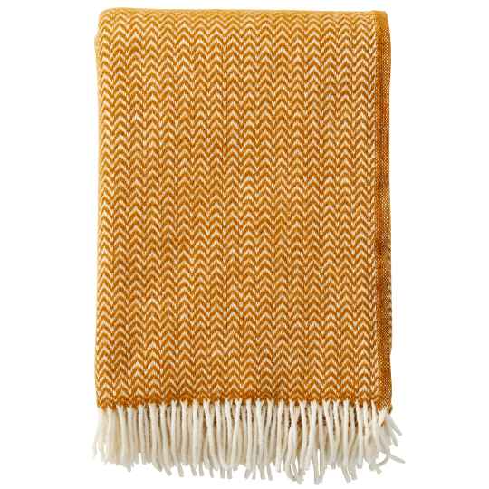 Chevron Caramel Lambswool throw