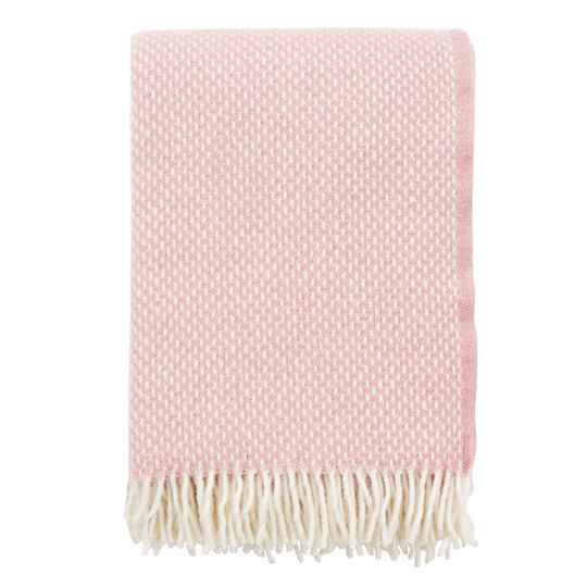 Preppy Misty rose lambswool throw