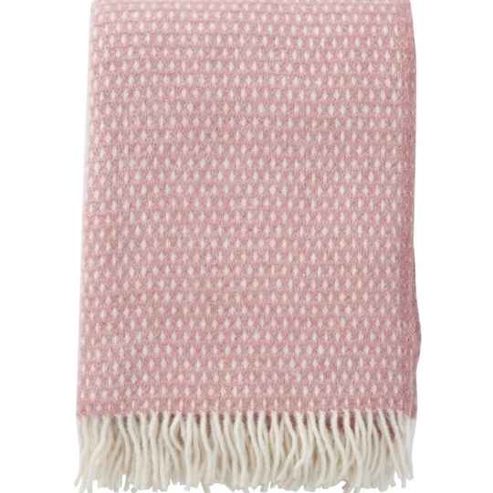 pink wool throw