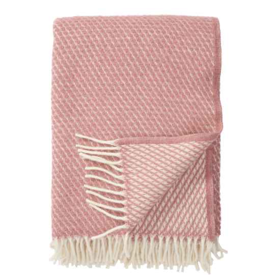 Velvet Rose Pink lambswool throw