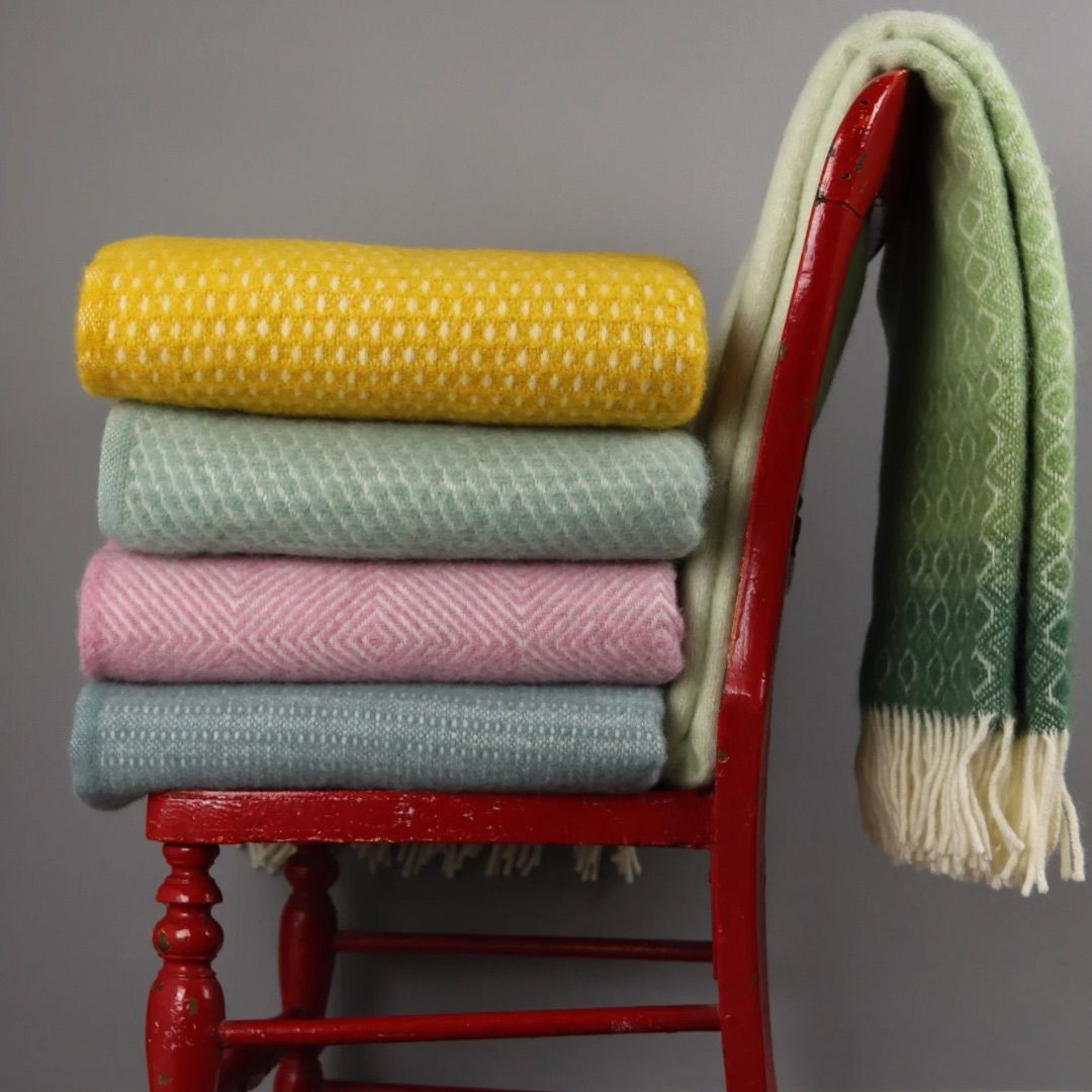 Spring Coloured Wool Throws