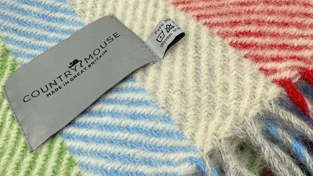 multi colour wool throws and blankets from country mouse.
