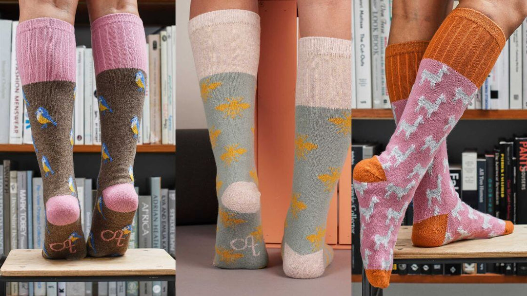 ladies knee high wool socks