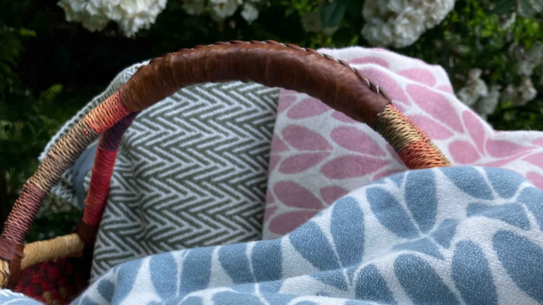 Cotton Blankets in a basket
