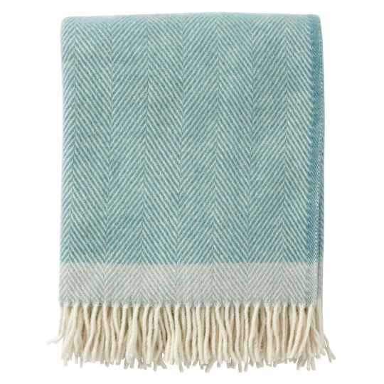 aqua blue wool blanket throw