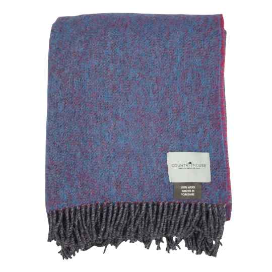 Ash Rose Wool throw on a white background