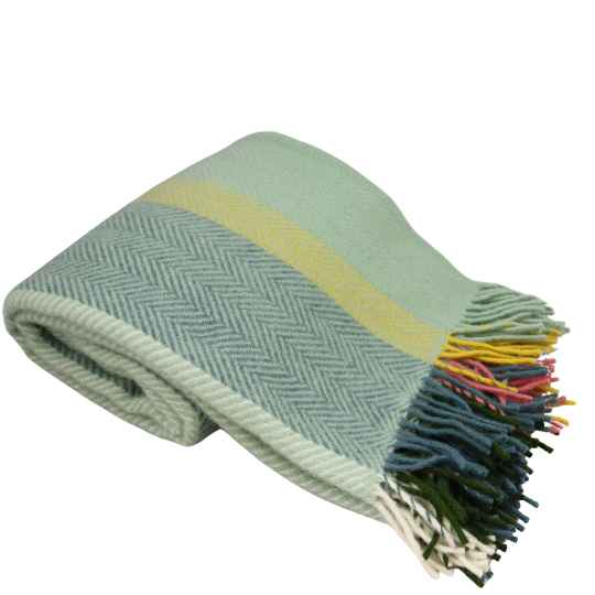 Birka Meadow wool throw Folded