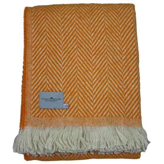 clementine recycled wool throw