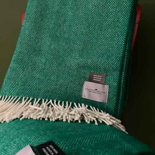 Emerald Wool Throw