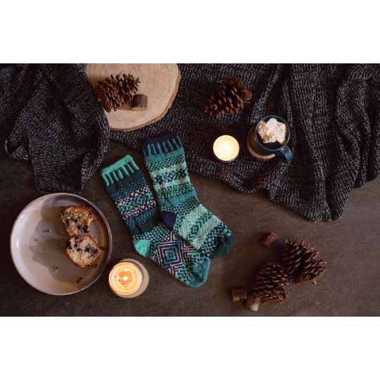 evergreen recycled cotton socks