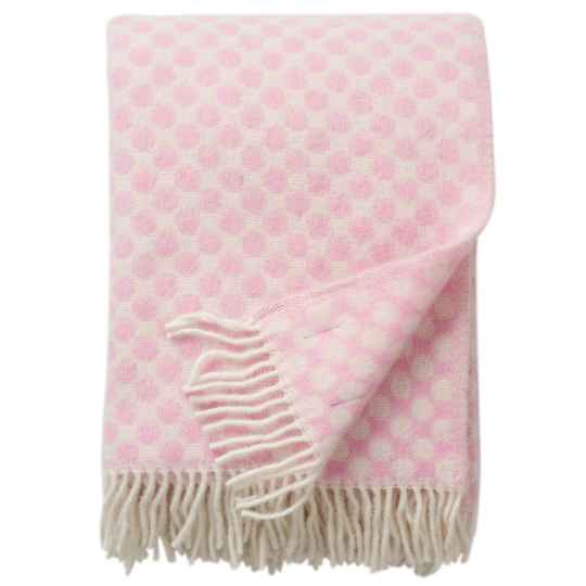 Gotland Pink Dot wool blanket
