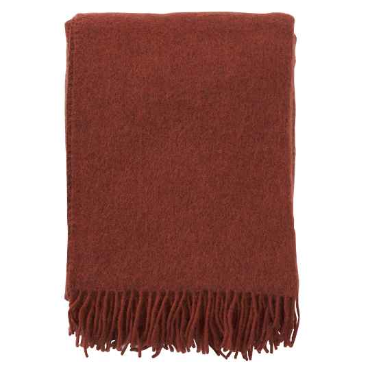 gotland rust wool throw