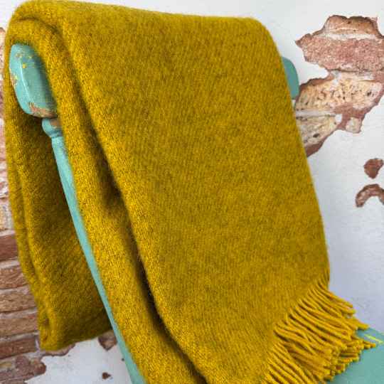 Yellow Gotland Wool Blanket