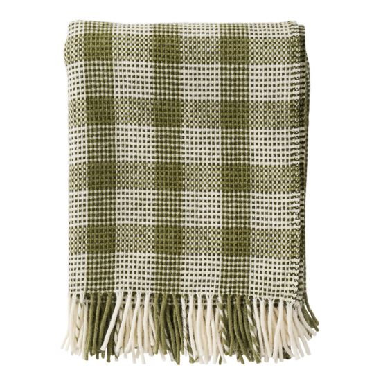 Hampton Green Check Lambswool Throw