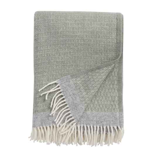 Harald Light Green Wool Throw