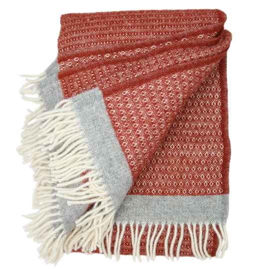 Harald Rust Lambswool throw folded showing pattern detail