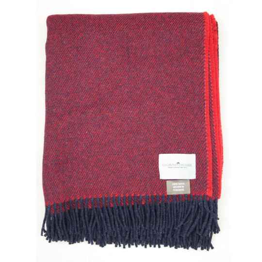 hedgerow wool throw on a white background