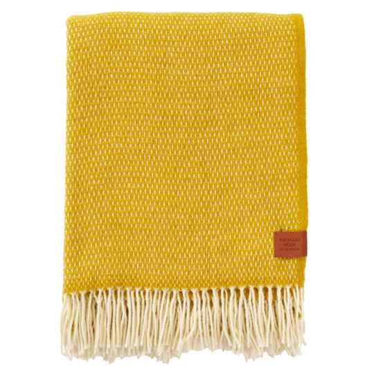 hugo saffron merino wool throw