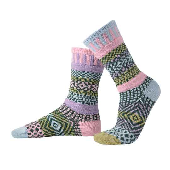 lilac solmate mismatched socks