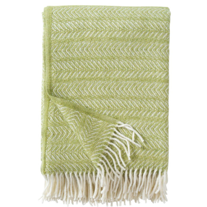 lime recycled wool throw