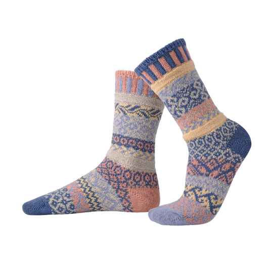 Pmirage solmate socks which are patterned socks on a white background 