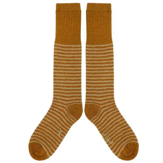 mustard striped lambswool socks