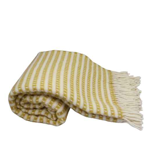 olle saffron eco wool throw rolled