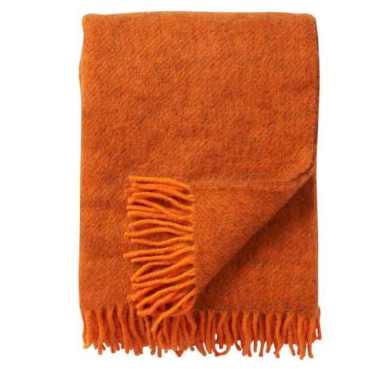 Orange gotland wool blanket