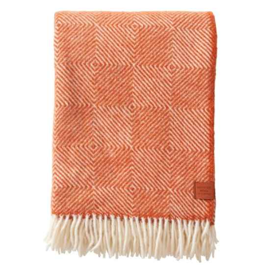 Orange recycled wool blanket
