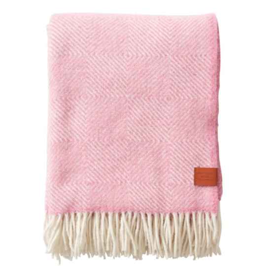 pink recycled wool blanket