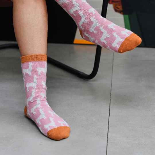 ladies lambswool llama socks
