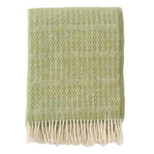 porto green wool throw