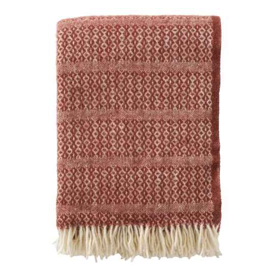 porto rust wool throw