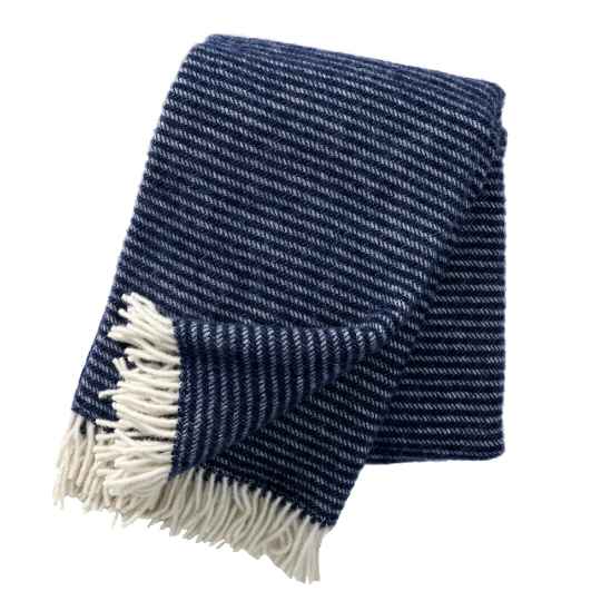 Ralph Navy Blue wool throw