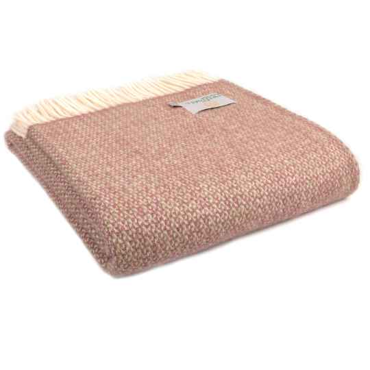 raspberry illusion pure new wool throw blanket