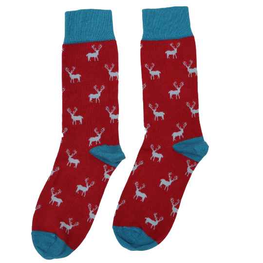 Red Organic Cotton stag