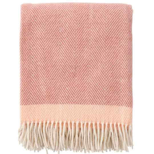 Rose Pink merino wool throw